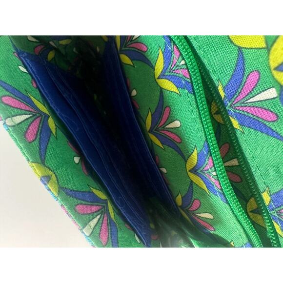 Vera Bradley Green Floral Crossbody Bag Mini Fabric Quilted Purse Adjustable - Picture 5 of 10